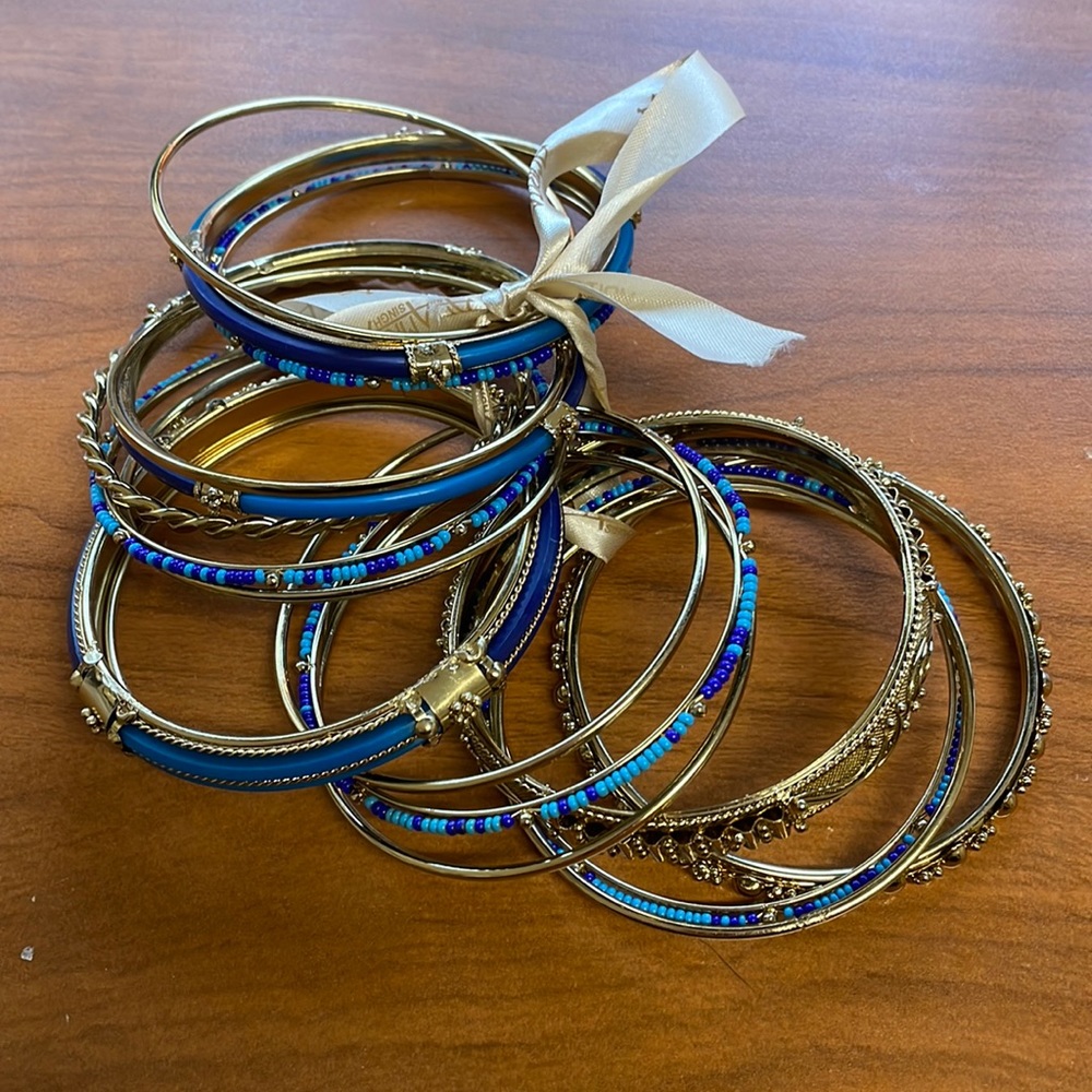 💙💙Amrita Singh 18 piece Monaco Bangle Bracelet Set New!💙💙